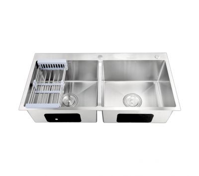 CHẬU RỬA CHÉN INOX SUS 304 KHÔNG SƠN CAO CẤP PR-8245D(304)