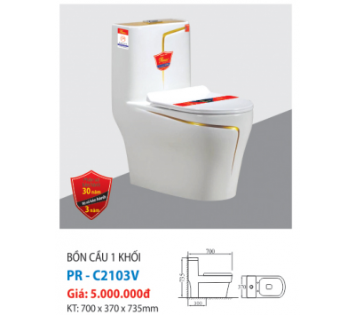 BỘ BỒN CẦU 1 KHỐI PR-C2103V