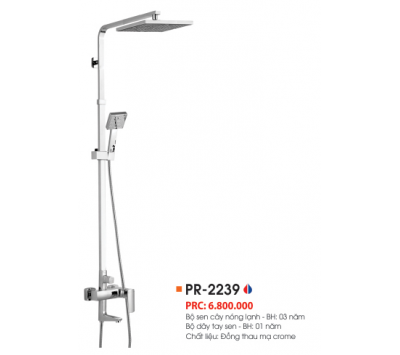 BỘ SEN CÂY NÓNG LẠNH ĐỒNG THAU MẠ CROME PR-2239