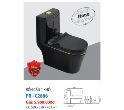 BỘ BỒN CẦU 1 KHỐI PR-C2886