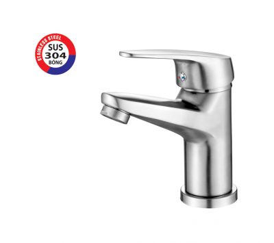 VÒI LAVABO NÓNG  LẠNH INOX 304 BÓNG  PR-461