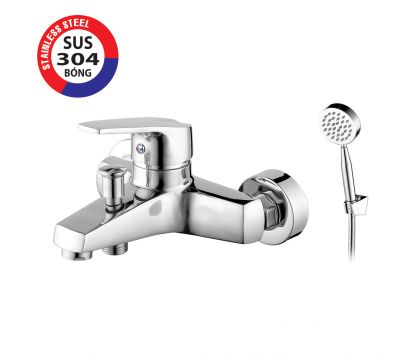 BỘ CỦ SEN NÓNG LẠNH INOX 304 BÓNG PR-306B