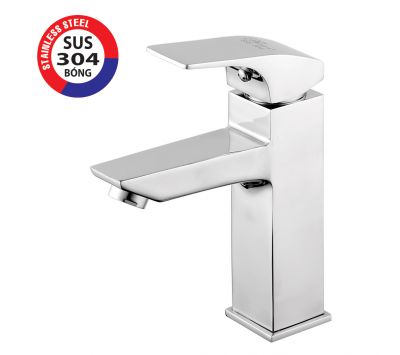 VÒI LAVABO NÓNG LẠNH INOX 304 BÓNG PR-4496B