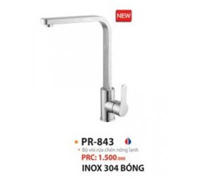 VÒI RỬA CHÉN NÓNG LẠNH INOX 304 BÓNG PR-843