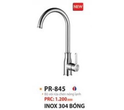 VÒI RỬA CHÉN NÓNG LẠNH INOX 304 BÓNG PR-845