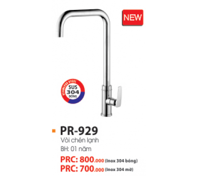 VÒI RỬA CHÉN LẠNH INOX 304 BÓNG PR-929